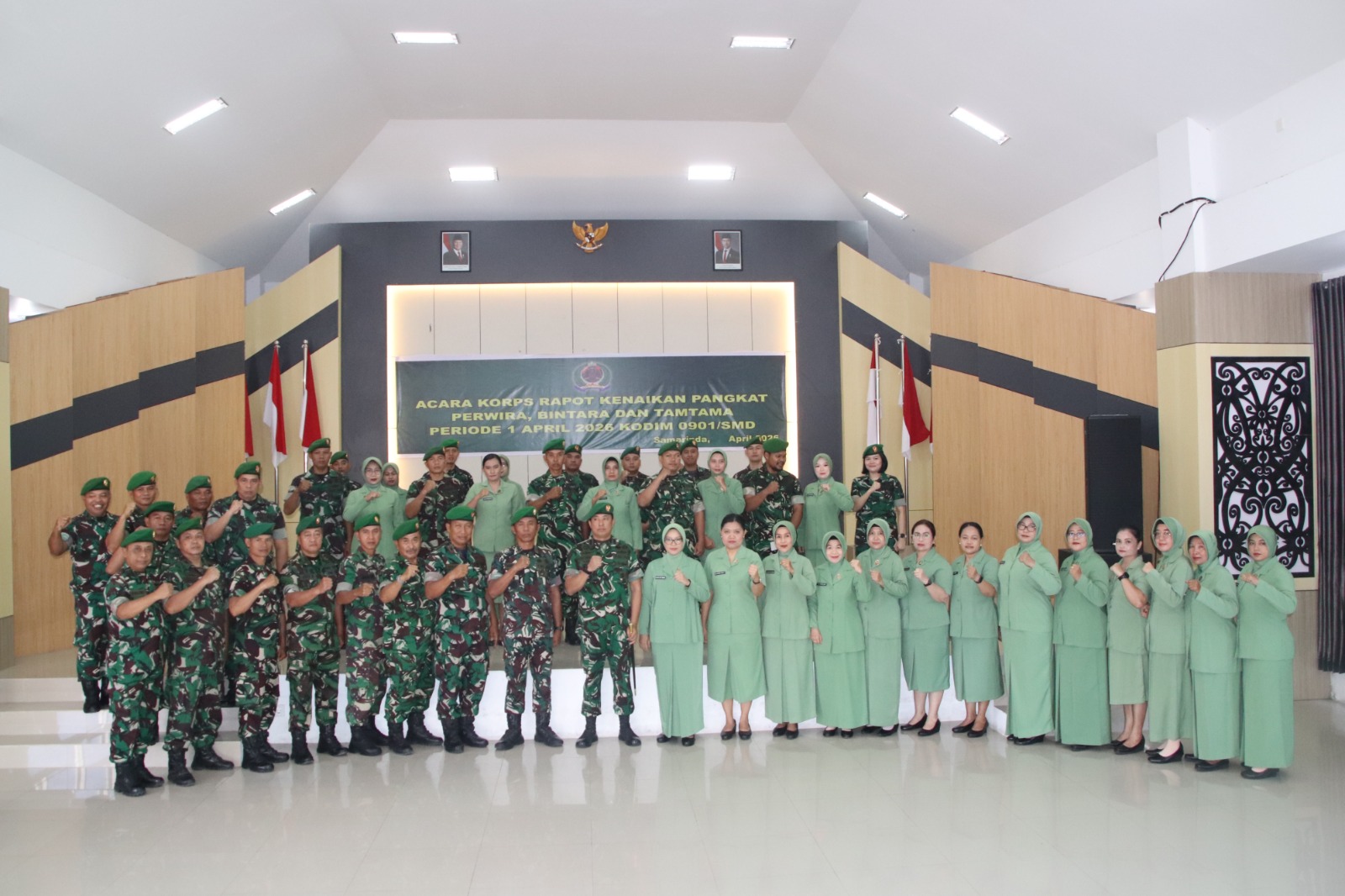 Dandim 0901/Samarinda Pimpin Korps Raport Prajurit Naik Pangkat