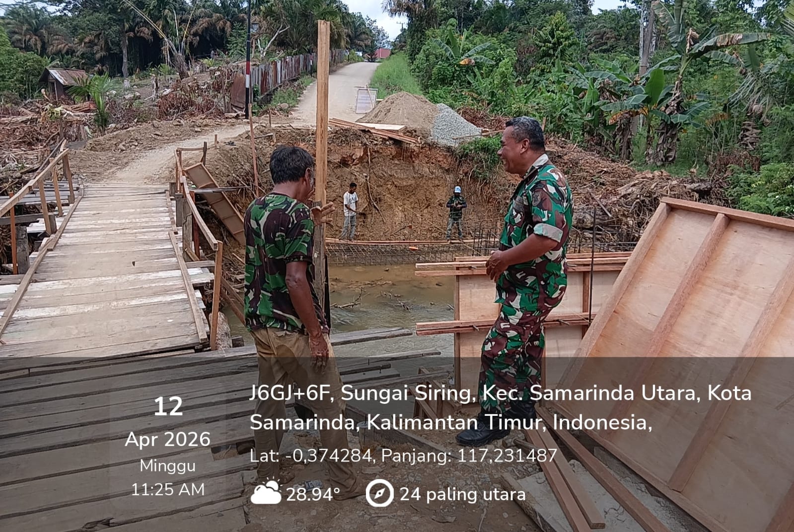 Pembangunan Jembatan Beton Garuda di Kelurahan Pampang Capai 50 Persen