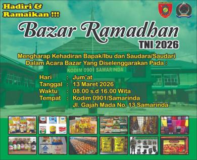 Hadiri & Ramaikan Bazar Ramadhan TNI 2026 Kodim 0901/Samarinda