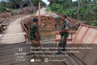 Pembangunan Jembatan Beton Garuda di Kelurahan Pampang Capai 50 Persen