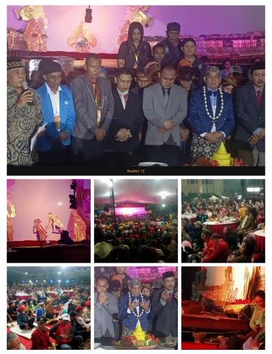 Membludak Ribuan Orang Saksikan Pertujukan Wayang Kulit Millenial KRAT. H Ki Gunarto Gunotalijendro